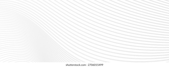 Onda lisa negra Abstractas sobre un fondo blanco. Onda de sonido dinámica. Elemento de diseño. Ilustración vectorial.
