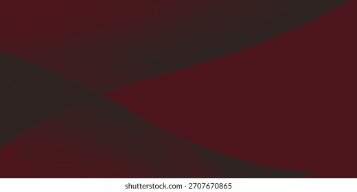 Abstract black smooth wave on a red background. Dynamic sound wave. Design element. Vector illustration. 