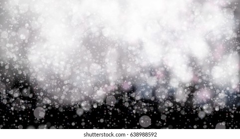 Abstract black soft bokeh background. Vector illustration