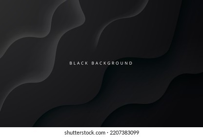 abstract black soft diagonal shape light and shadow wavy background. eps10 vector
