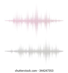 Abstract black sound waves background for party, DJ, pub, clubs, discos. Audio equalizer technology. Vector illustration