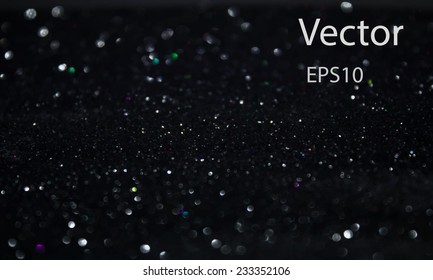 Abstract black sparkle glitter background