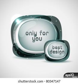 Abstract black speech bubble