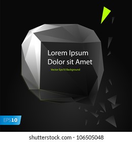 Abstract black speech bubble background, vector Eps10 illustration.