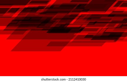 Abstrakte, geometrische Schwarze Geschwindigkeit auf rotem Design moderne futuristische Hintergrund, Vektorgrafik.