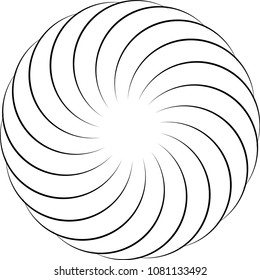 Abstract Black Spiral Element