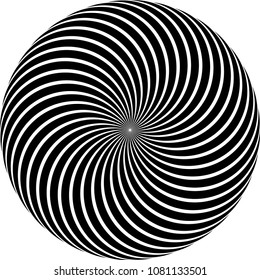 Abstract Black Spiral Element