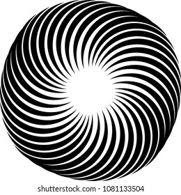 Abstract Black Spiral Element