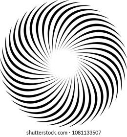 Abstract Black Spiral Element