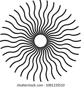 Abstract Black Spiral Element