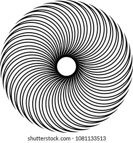 Abstract Black Spiral Element