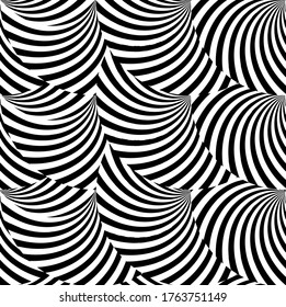 Abstract Black spiral striped Background. Vector illustration