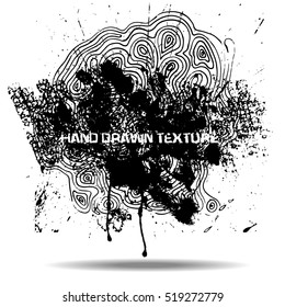 Abstract black sponge stains texture. Design for your brushes and grunge effects.