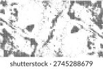 Abstract Black Square Halftone Pattern on White Background