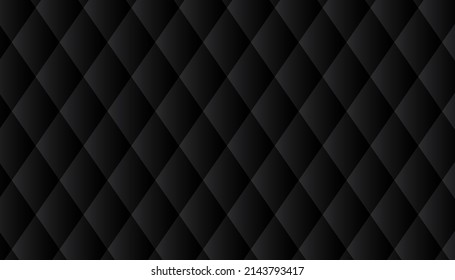 Abstract black square pattern background with smooth gradient radial blur. Modern luxury diamond shape template wallpaper. 