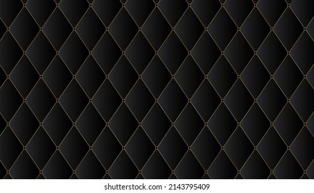 Abstract black square pattern background with smooth gradient radial blur. Modern luxury diamond shape gold line template wallpaper. 