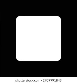 Abstract black square with rounded corners on a white background ideal for graphic design, presentations, websites, and creative projects. High-resolution for versatile use.