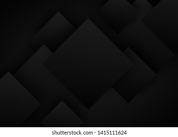 Abstract. black square shape background ,light and shadow .Vector.