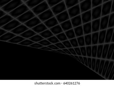Abstract black squares tech perspective vector brochure background