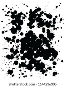 Abstract Black Stain On White Background Stock Vector (Royalty Free ...