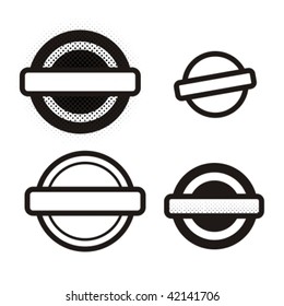 Abstract black stamp.