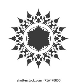 Abstract black star. Decorative element.