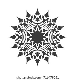 Abstract black star. Decorative element.