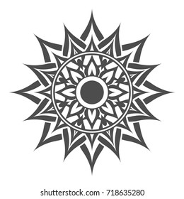 Abstract black star. Decorative element.