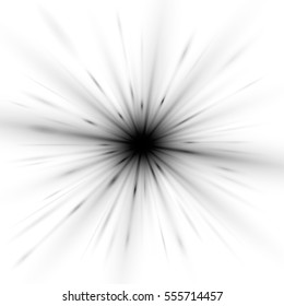 Abstract black star. Isolated on white background. Vector illustration, eps 10.