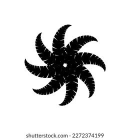 Abstract black star on white background. Vector illustration for your design.