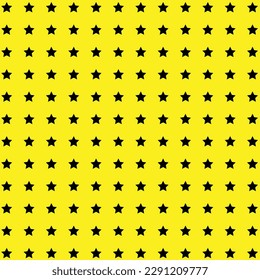 abstract black star pattern on yellow background.