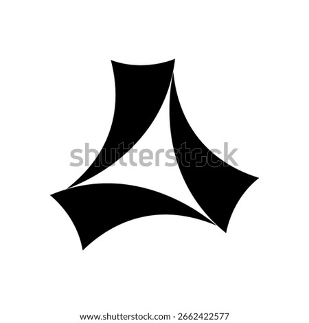Abstract black star shape emblem idea