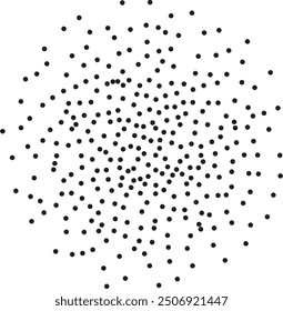 Círculo de pulverización punteado negro Abstractas, textura monocromática punteada. Puntos de disolución, ruidos, gradientes hechos de granos como textura abstracta o elemento para el Diseño gráfico. 