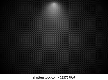 Abstract black striped background with spotlight, Vector illustration