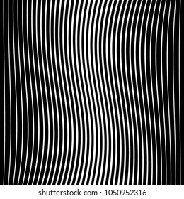 Abstract Black  Striped Background . Vector parallel curved, oblique lines texture