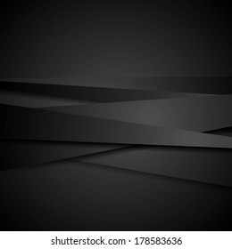 Abstract black stripes tech background
