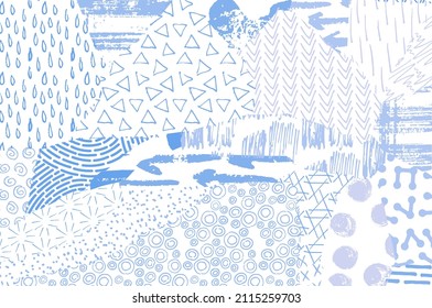 Abstract black strokes, Hand sketched Vector Pattern. Retro abstract pattern in geometric style. Abstract multicolored geometric pattern.	
