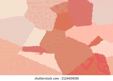Abstract black strokes, Hand sketched Vector Pattern. Abstract background in geometric style. Abstract multicolored geometric pattern	
