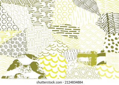 Abstract black strokes, Hand sketched Vector Pattern. Abstract background in geometric style. Abstract multicolored geometric pattern