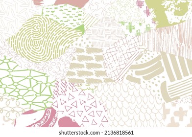 Abstract black strokes, Hand sketched Vector Pattern. Abstract background in geometric style. Abstract multicolored geometric pattern	