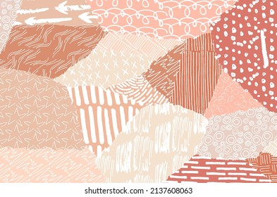 Abstract black strokes, Hand sketched Vector Pattern. Abstract background in geometric style. Abstract multicolored geometric pattern	