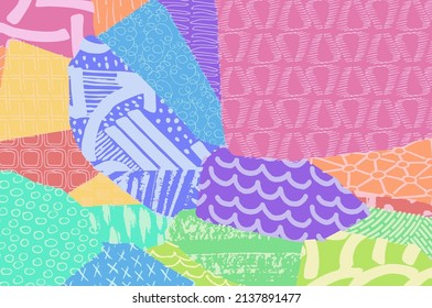Abstract black strokes, Hand sketched Vector Pattern. Abstract background in geometric style. Abstract multicolored geometric pattern	
