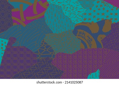 Abstract black strokes, Hand sketched Vector Pattern. Abstract background in geometric style. Abstract multicolored geometric pattern	

