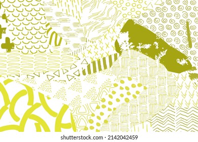 Abstract black strokes, Hand sketched Vector Pattern. Abstract background in geometric style. Abstract multicolored geometric pattern