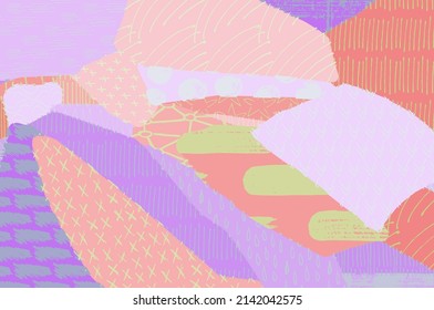 Resumen de trazos negros, patrón vector esbozado por la mano. Fondo abstracto en estilo geométrico. Resumen de patrón geométrico multicolor