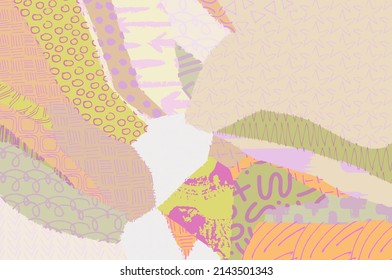 Abstract black strokes, Hand sketched Vector Pattern. Abstract background in geometric style. Abstract multicolored geometric pattern	
