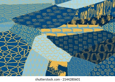 Abstract black strokes, Hand sketched Vector Pattern. Abstract background in geometric style. Abstract multicolored geometric pattern	