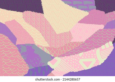 Abstract black strokes, Hand sketched Vector Pattern. Abstract background in geometric style. Abstract multicolored geometric pattern	
