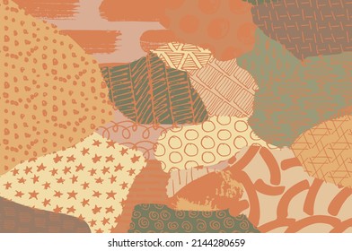 Abstract black strokes, Hand sketched Vector Pattern. Abstract background in geometric style. Abstract multicolored geometric pattern	