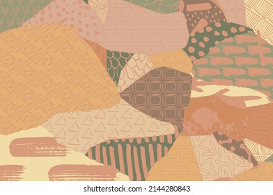 Abstract black strokes, Hand sketched Vector Pattern. Abstract background in geometric style. Abstract multicolored geometric pattern	
